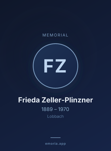 Memorial portrait of Frieda Zeller-Plinzner