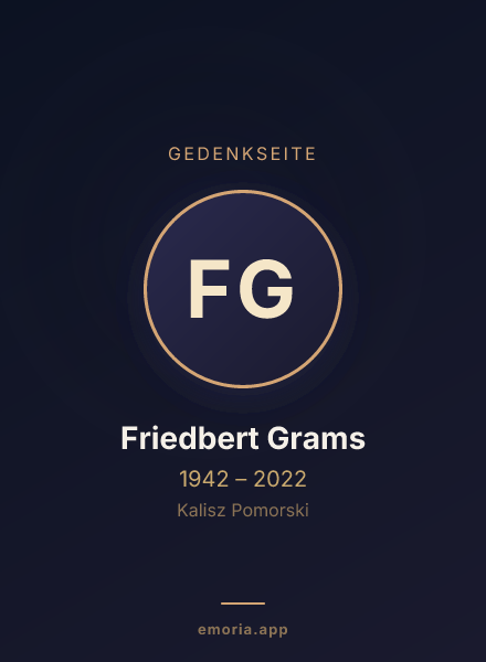 Gedenkportrait von Friedbert Grams