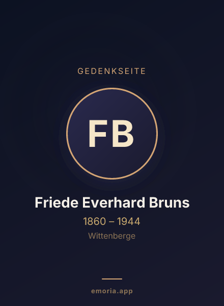 Gedenkportrait von Friede Everhard Bruns