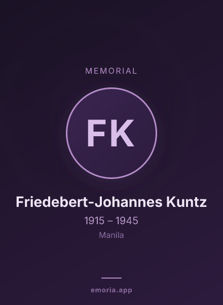 Memorial portrait of Friedebert-Johannes Kuntz