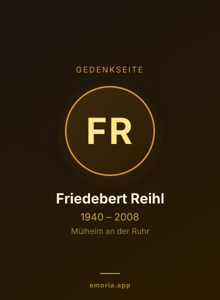 Gedenkportrait von Friedebert Reihl