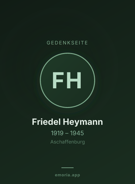 Gedenkportrait von Friedel Heymann