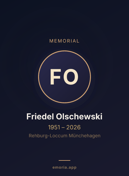 Memorial portrait of Friedel Olschewski