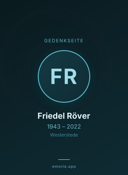 Gedenkportrait von Friedel Röver