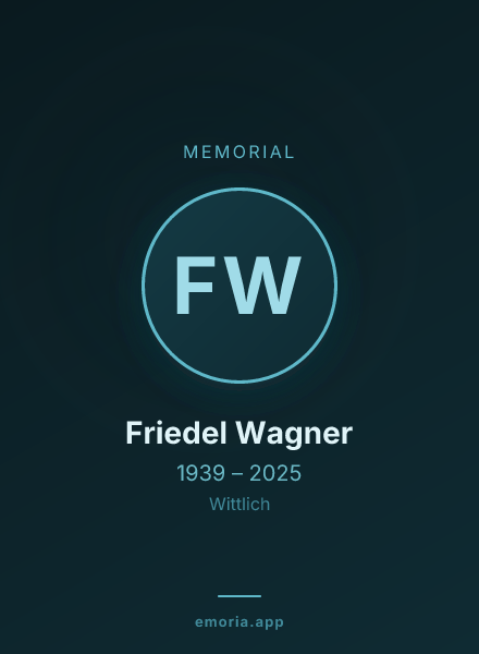 Memorial portrait of Friedel Wagner