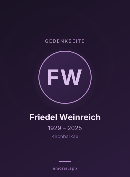 Gedenkportrait von Friedel Weinreich