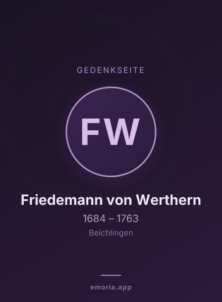 Gedenkportrait von Friedemann von Werthern