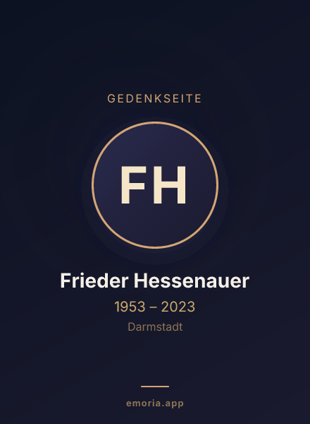Gedenkportrait von Frieder Hessenauer