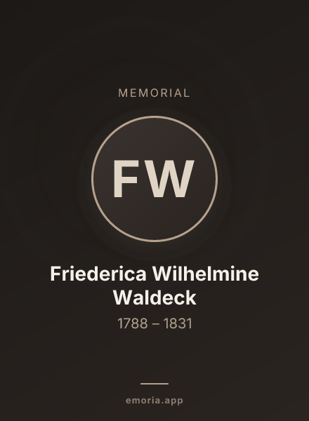 Memorial portrait of Friederica Wilhelmine Waldeck