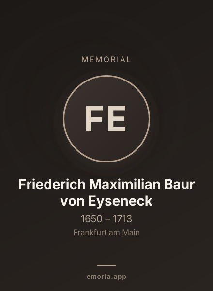 Memorial portrait of Friederich Maximilian Baur von Eyseneck