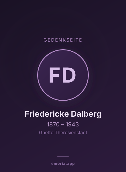 Gedenkportrait von Friedericke Dalberg