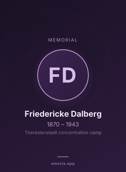 Memorial portrait of Friedericke Dalberg