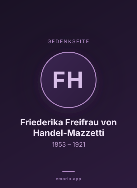 Gedenkportrait von Friederika Freifrau von Handel-Mazzetti