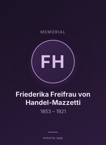 Memorial portrait of Friederika Freifrau von Handel-Mazzetti