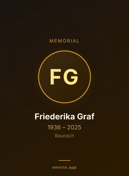 Memorial portrait of Friederika Graf