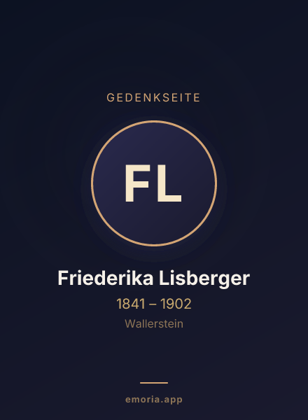 Gedenkportrait von Friederika Lisberger