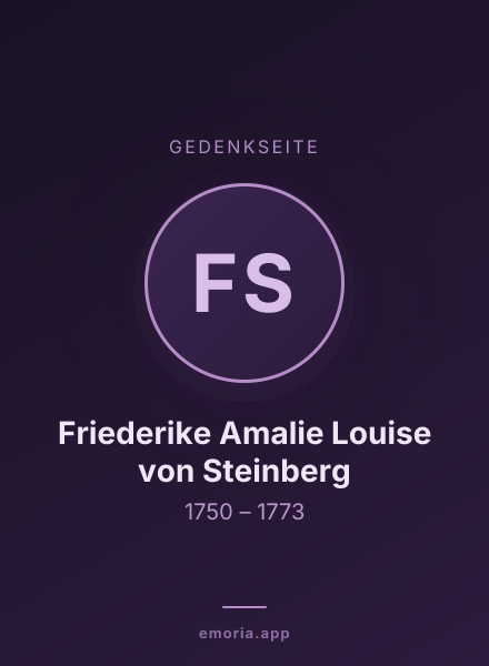 Gedenkportrait von Friederike Amalie Louise von Steinberg