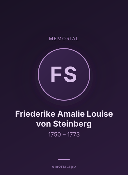 Memorial portrait of Friederike Amalie Louise von Steinberg