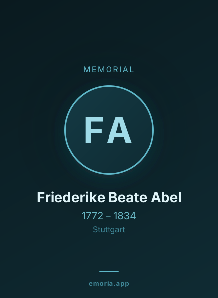Memorial portrait of Friederike Beate Abel