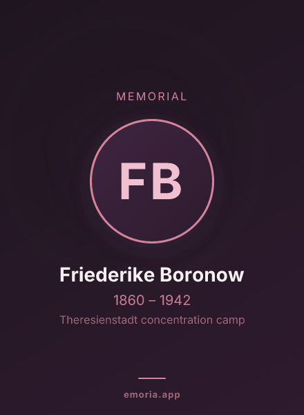 Memorial portrait of Friederike Boronow