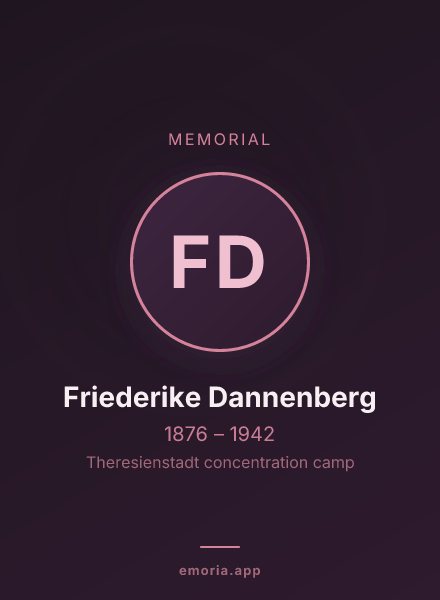 Memorial portrait of Friederike Dannenberg
