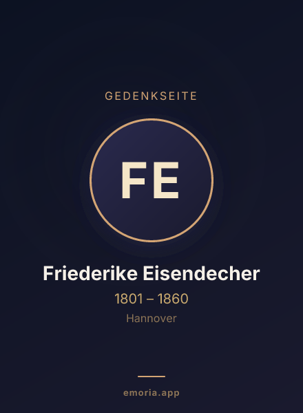 Gedenkportrait von Friederike Eisendecher