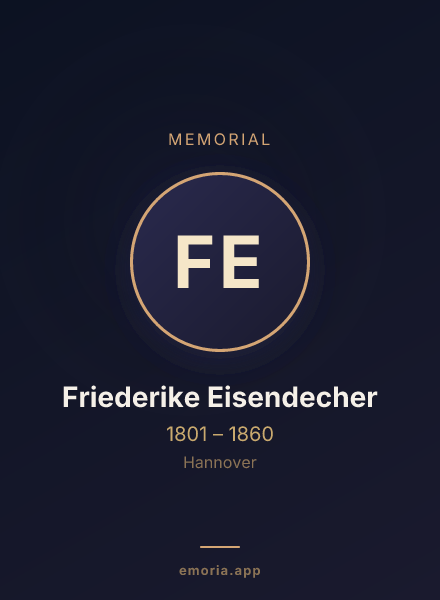 Memorial portrait of Friederike Eisendecher