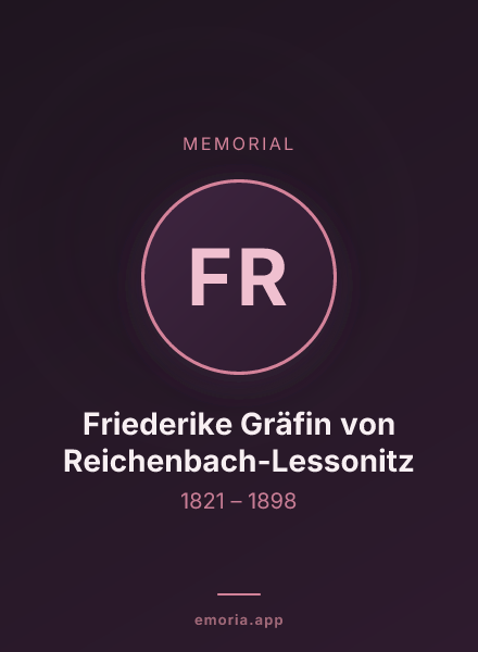 Memorial portrait of Friederike Gräfin von Reichenbach-Lessonitz