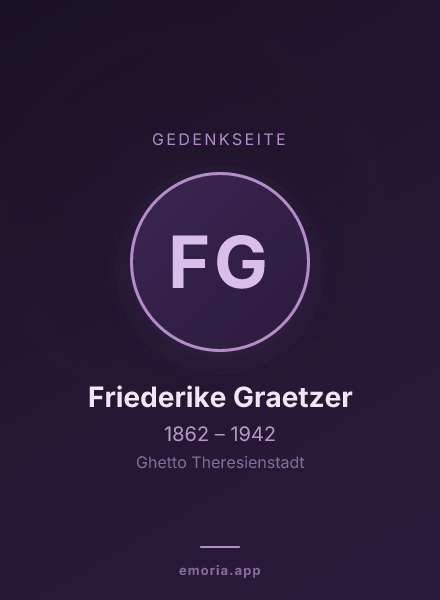 Gedenkportrait von Friederike Graetzer