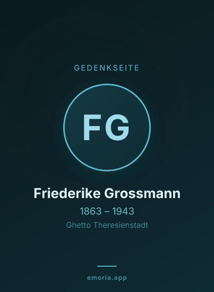Gedenkportrait von Friederike Grossmann