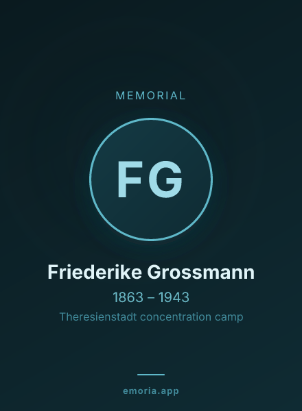 Memorial portrait of Friederike Grossmann