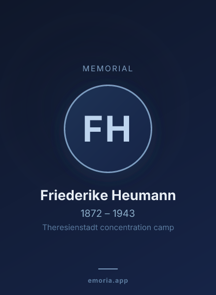 Memorial portrait of Friederike Heumann