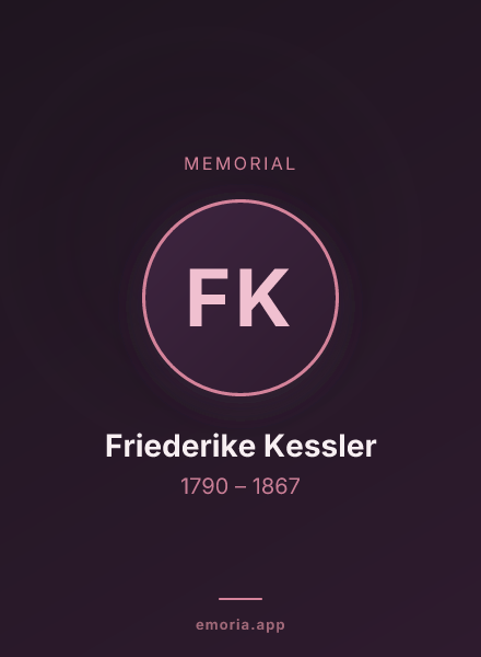 Memorial portrait of Friederike Kessler