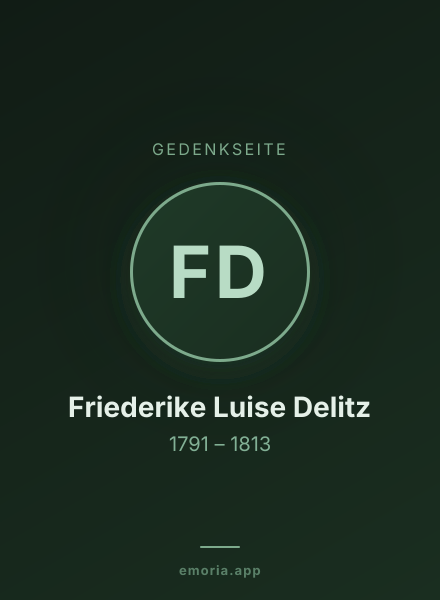 Gedenkportrait von Friederike Luise Delitz