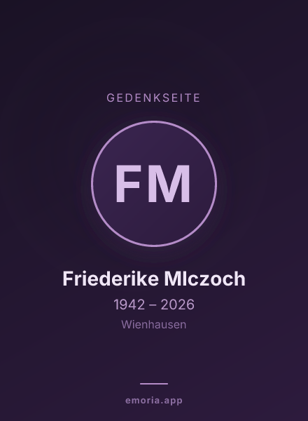 Gedenkportrait von Friederike Mlczoch