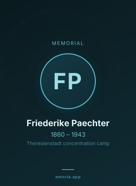 Memorial portrait of Friederike Paechter