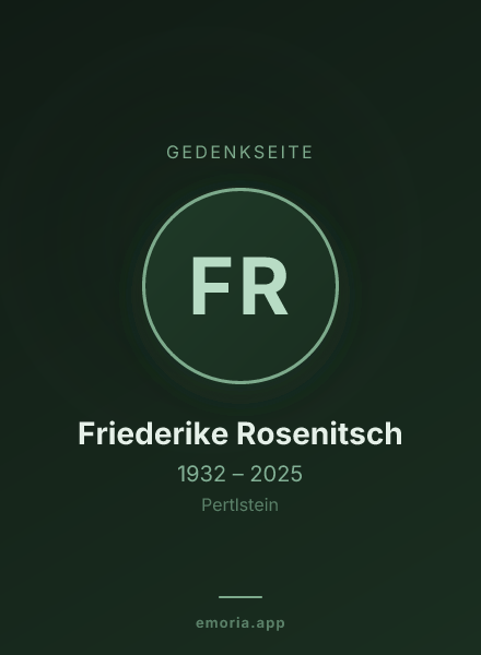 Gedenkportrait von Friederike Rosenitsch