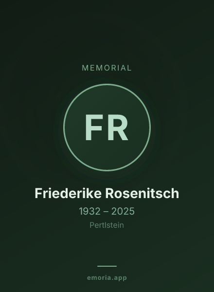 Memorial portrait of Friederike Rosenitsch