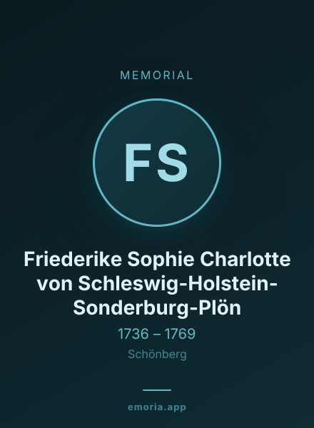 Memorial portrait of Friederike Sophie Charlotte von Schleswig-Holstein-Sonderburg-Plön