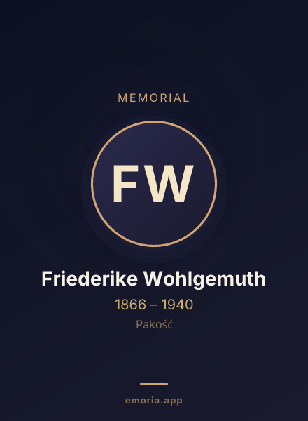 Memorial portrait of Friederike Wohlgemuth