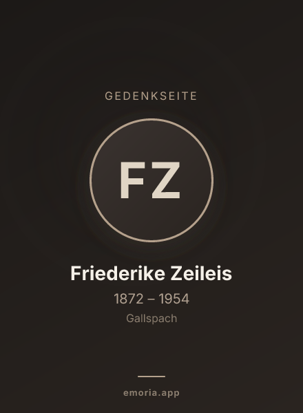 Gedenkportrait von Friederike Zeileis