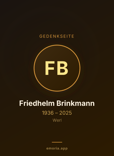 Gedenkportrait von Friedhelm Brinkmann
