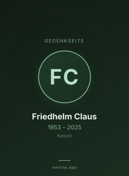 Gedenkportrait von Friedhelm Claus