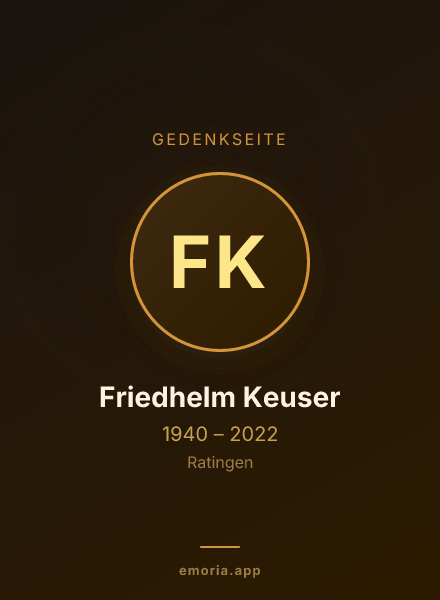 Gedenkportrait von Friedhelm Keuser