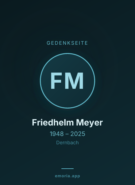 Gedenkportrait von Friedhelm Meyer