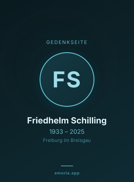 Gedenkportrait von Friedhelm Schilling