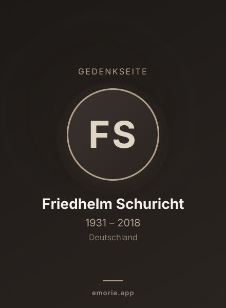 Gedenkportrait von Friedhelm Schuricht