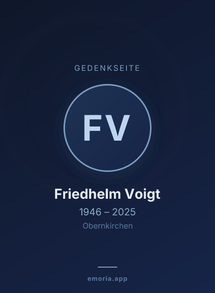 Gedenkportrait von Friedhelm Voigt