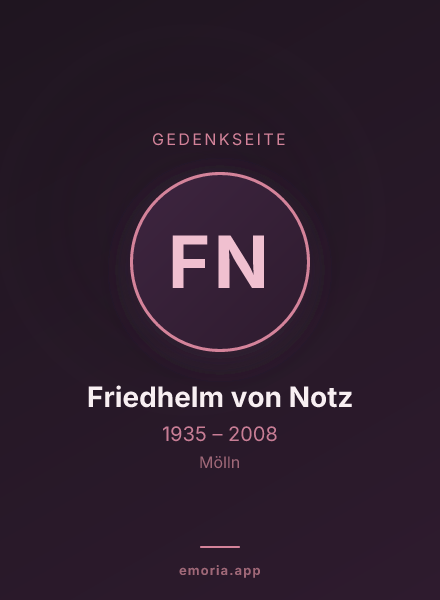 Gedenkportrait von Friedhelm von Notz