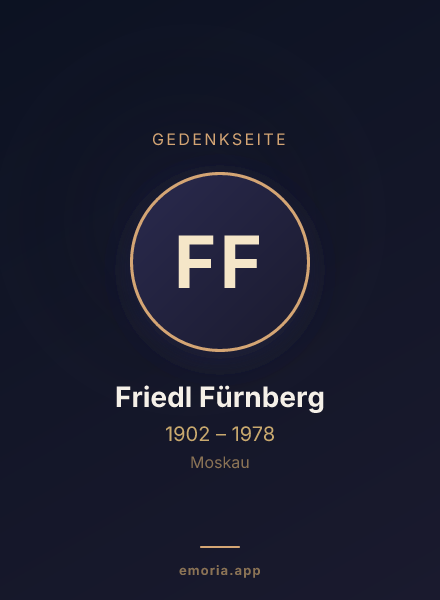 Gedenkportrait von Friedl Fürnberg
